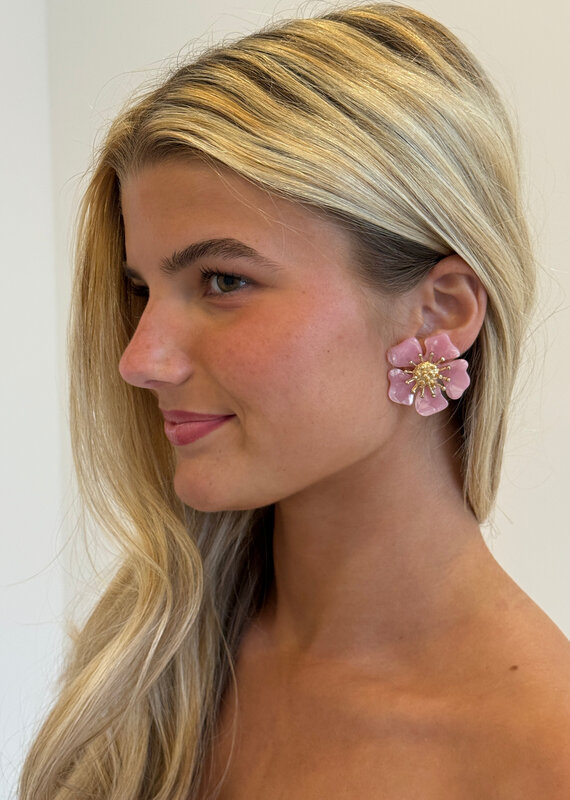 Torunn Flower Earrings Light Pink