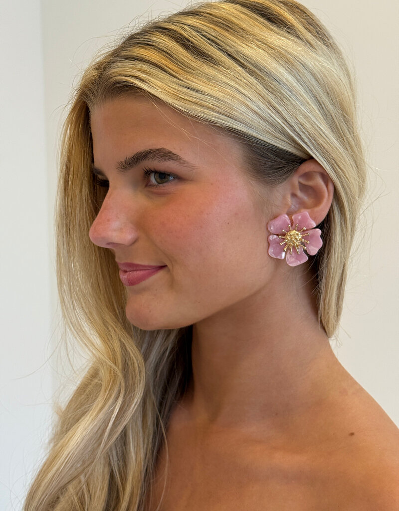 Torunn Flower Earrings Light Pink
