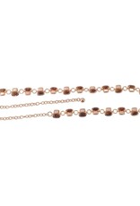 Stone Alternating Pattern Chain Belt Gold