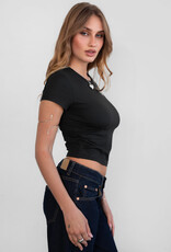 Round Neck Cap Short Sleeve T Shirt