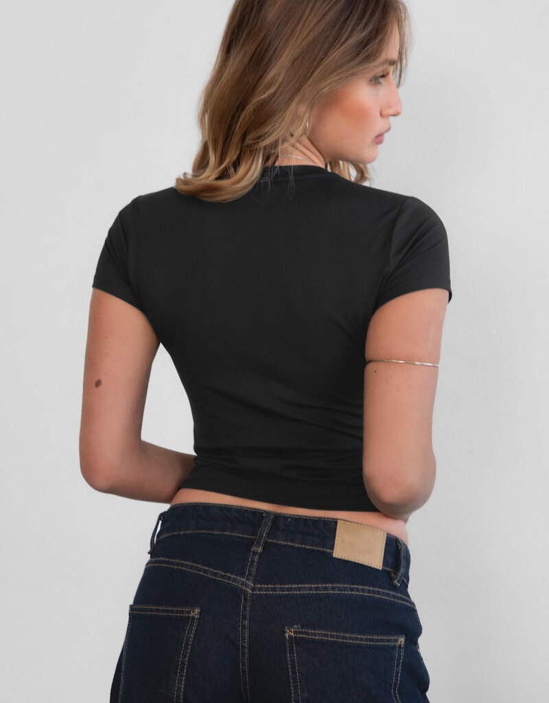 Round Neck Cap Short Sleeve T Shirt