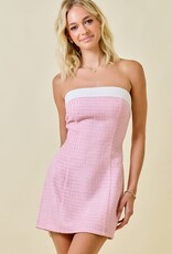 Bailey Tweed Strapless Mini Dress