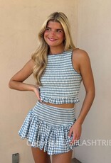 Gingham Top and Mini Skort Set