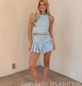 Gingham Top and Mini Skort Set