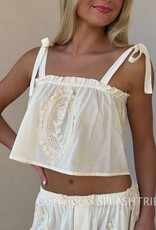 Kirsten Embroidered Babydoll Cami Top