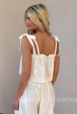 Kirsten Embroidered Babydoll Cami Top