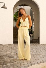 Olivia Triangle Halter Flowy Crop Top