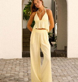 Olivia Triangle Halter Flowy Crop Top