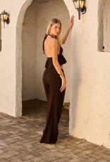 Olivia Triangle Halter Flowy Crop Top