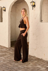 Olivia Triangle Halter Flowy Crop Top