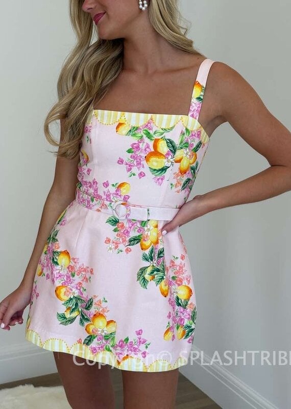 Judie Belted Romper Mini Dress