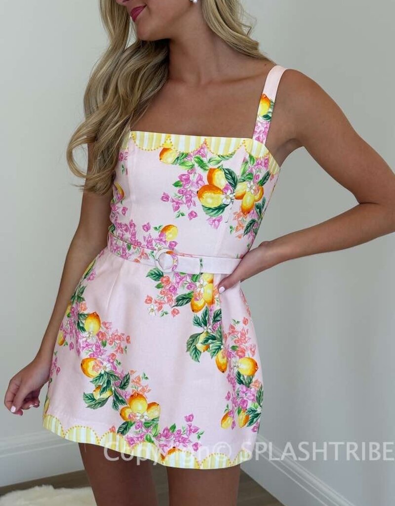 Judie Belted Romper Mini Dress