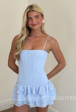 Amanda Uprichard Laureline Chiffon Romper Mini Dress