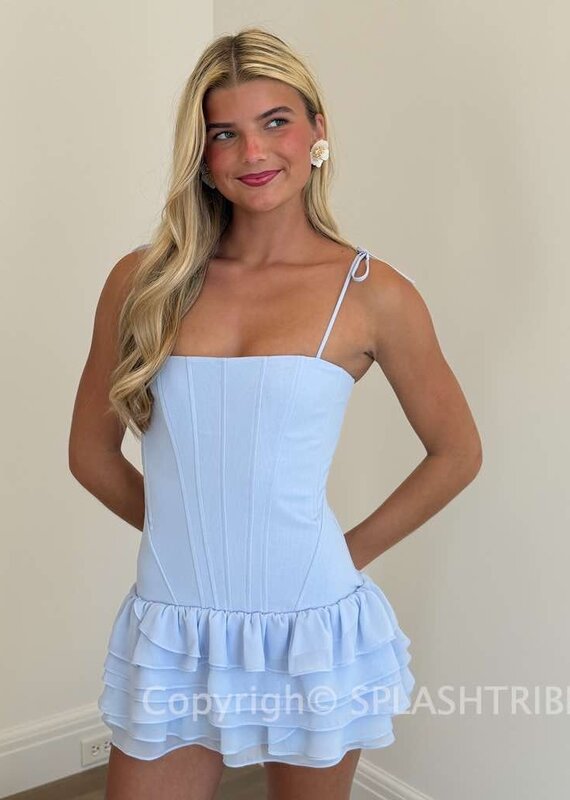 Laureline Chiffon Romper Mini Dress