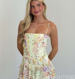Amanda Uprichard Laureline Floral Romper Mini Dress