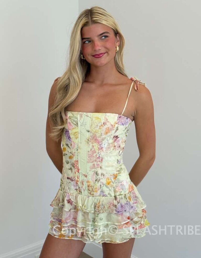 Laureline Floral Romper Mini Dress