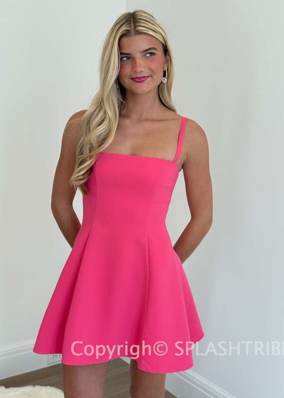 Amanda Uprichard Anna Square Neck Mini Dress