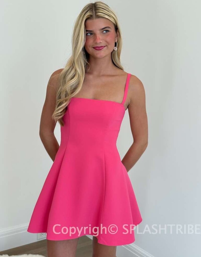 Amanda Uprichard Anna Square Neck Mini Dress