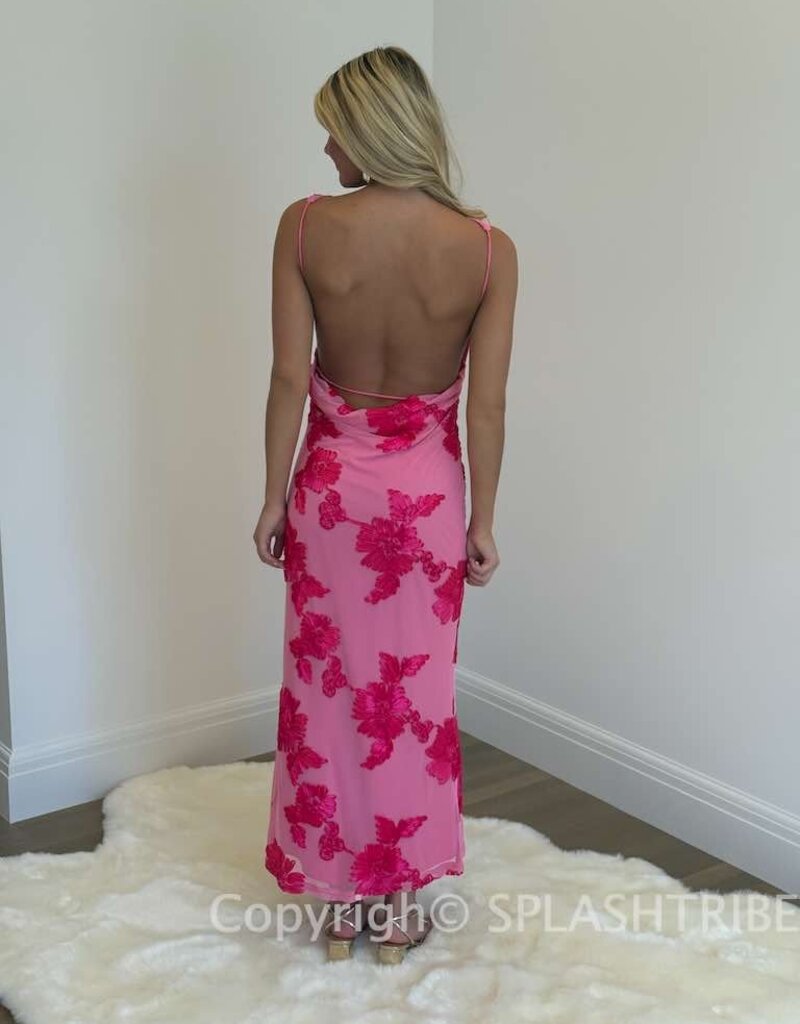 Hunter Floral Open Back Maxi Dress