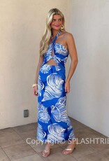 Shellie Keyhole Halter Midi Dress