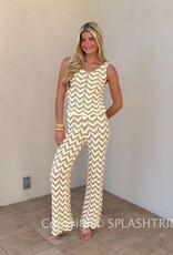 Chevron Lurex Knit Tank Top