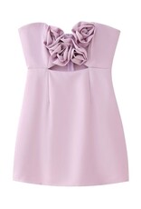 Rosette Cutout Strapless Mini Dress