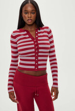 Frankies Bikinis Lenon Button Up Cloud Knit Sweater