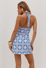 Beril Halter Fitted Mini Dress