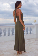 Flora Cut Out Halter Maxi Dress