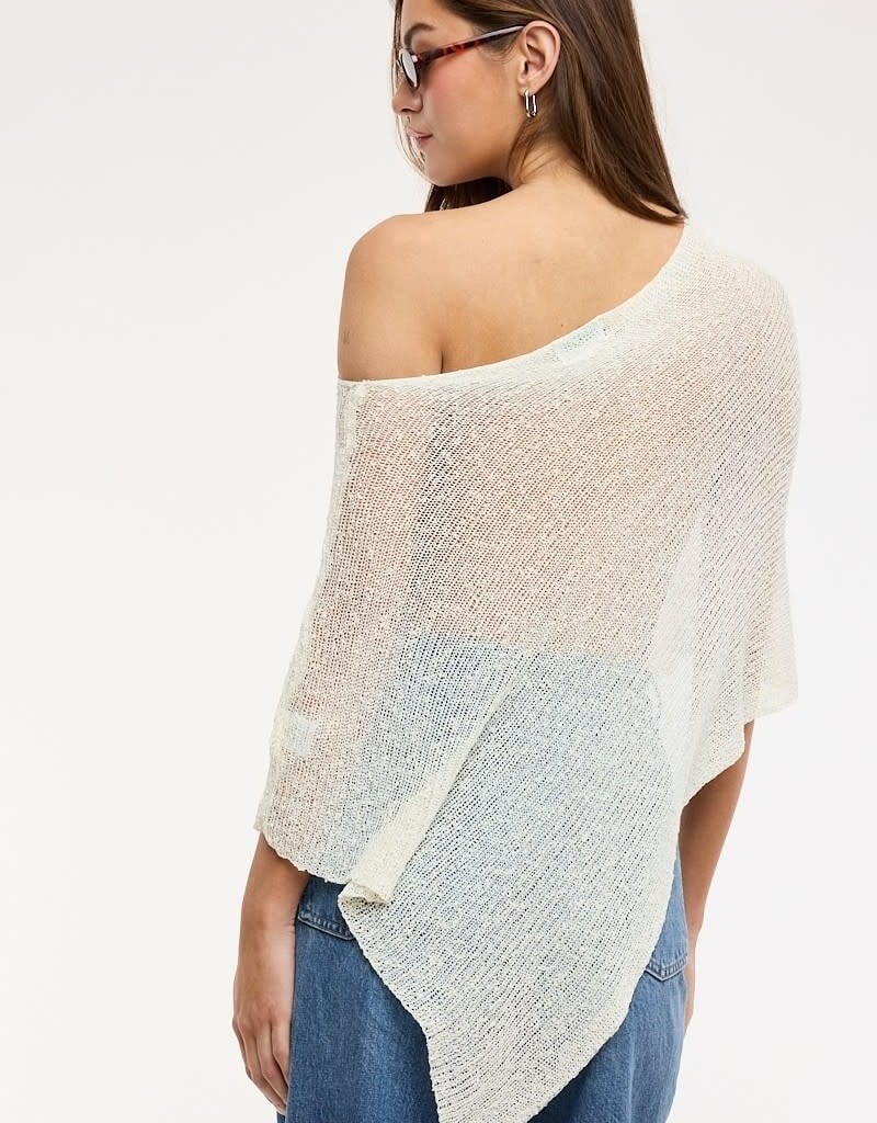 Knit One Shoulder Crochet Poncho