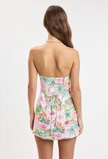 Tropical Waist Tie Skort Mini Dress