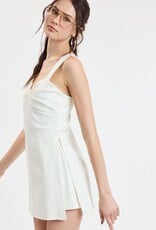 Corson Slit Side Denim Skort Mini Dress