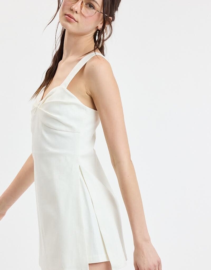 Corson Slit Side Denim Skort Mini Dress