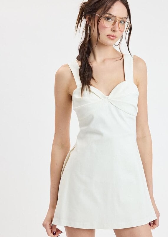 Corson Slit Side Denim Skort Mini Dress