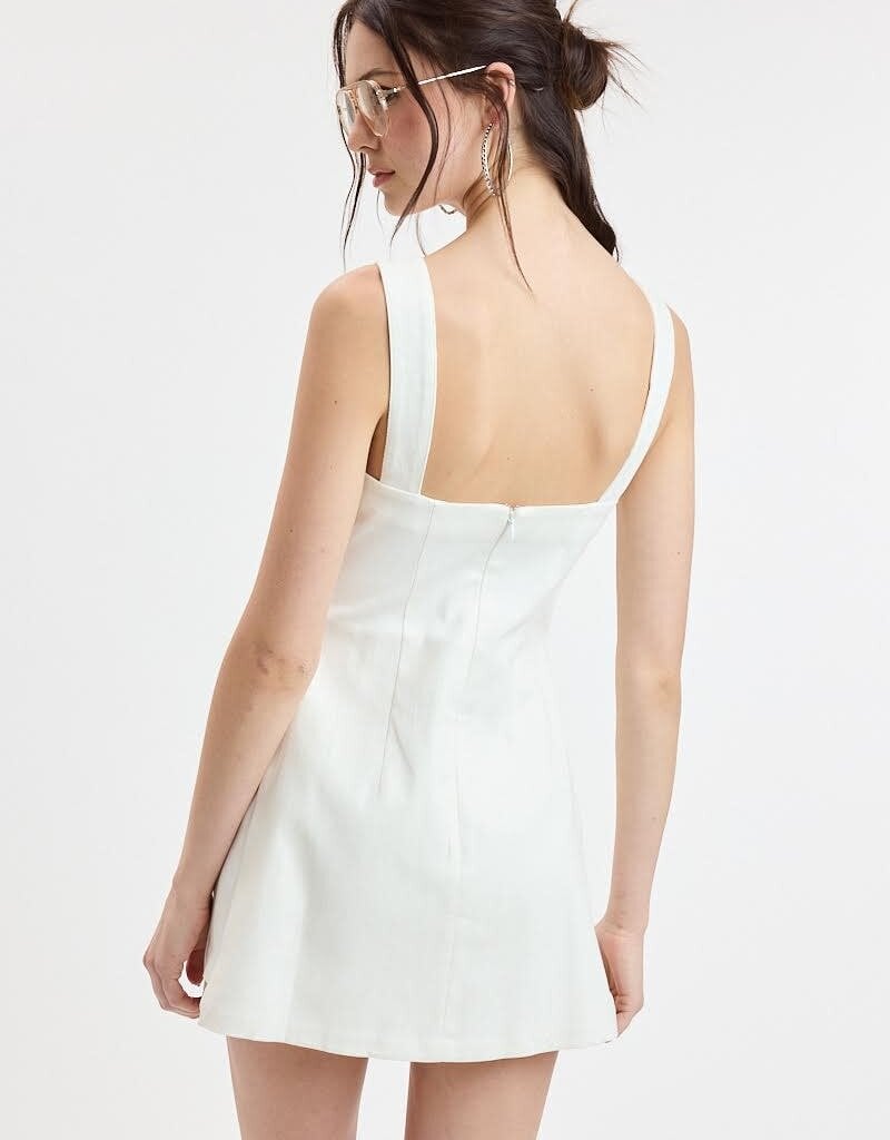 Corson Slit Side Denim Skort Mini Dress