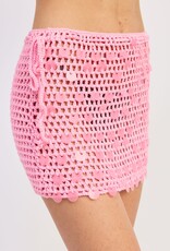 Shell Trim Crochet Mini Skirt