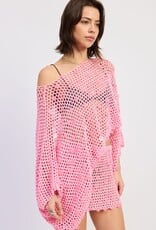 Shell Trim Crochet Poncho
