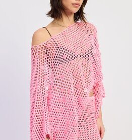 Shell Trim Crochet Poncho