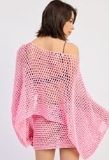 Shell Trim Crochet Poncho