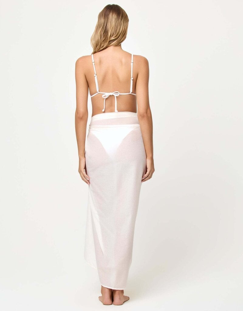 L Space Mika Sarong Cover Up Skirt Cream