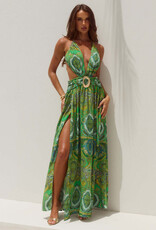 Fontana Deep Plunge Maxi Dress