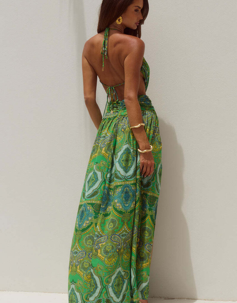 Fontana Deep Plunge Maxi Dress
