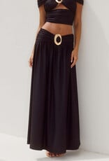 Nivali Draped Waist Maxi Skirt