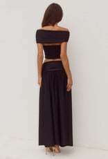 Nivali Draped Waist Maxi Skirt