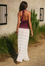 Della V Neck Ruffle Top