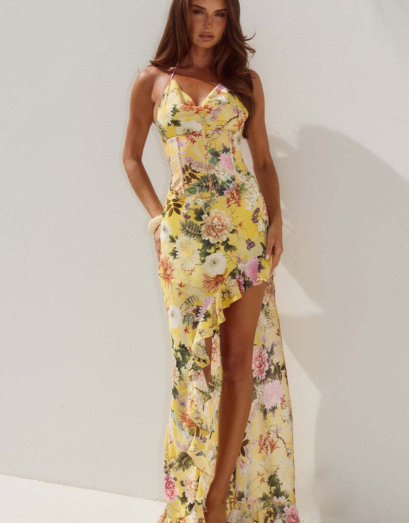 Santonia Halter Corset Maxi Dress