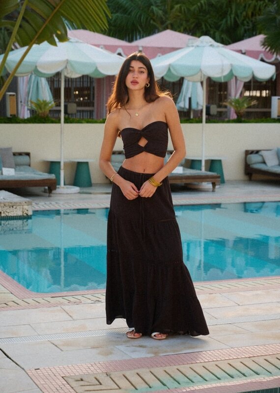 Cecilia Crochet Detail Maxi Skirt