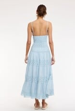 Floral Embossed Lace Solid Midi Dress