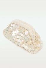 L Space Vienna Shell Clutch Purse Cream