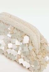 L Space Vienna Shell Clutch Purse Cream